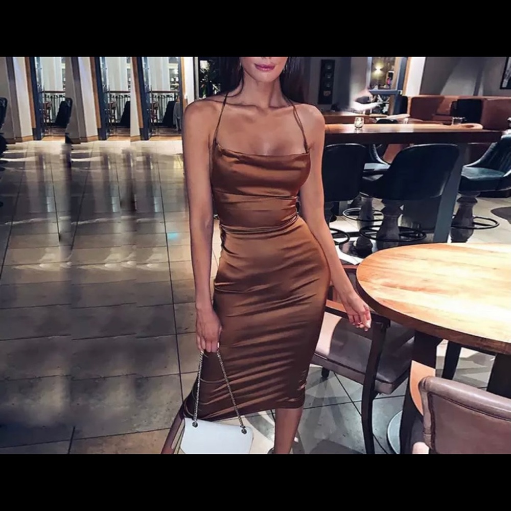 Satin mid dress